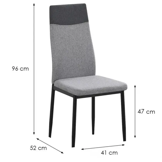 Szék Pegasus 10426 szürke/fekete,2