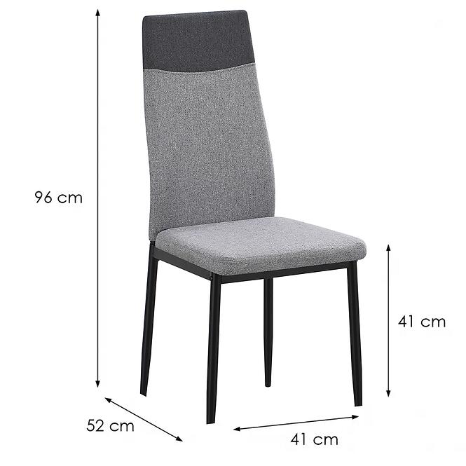 Szék Pegasus 10426 szürke/fekete,2