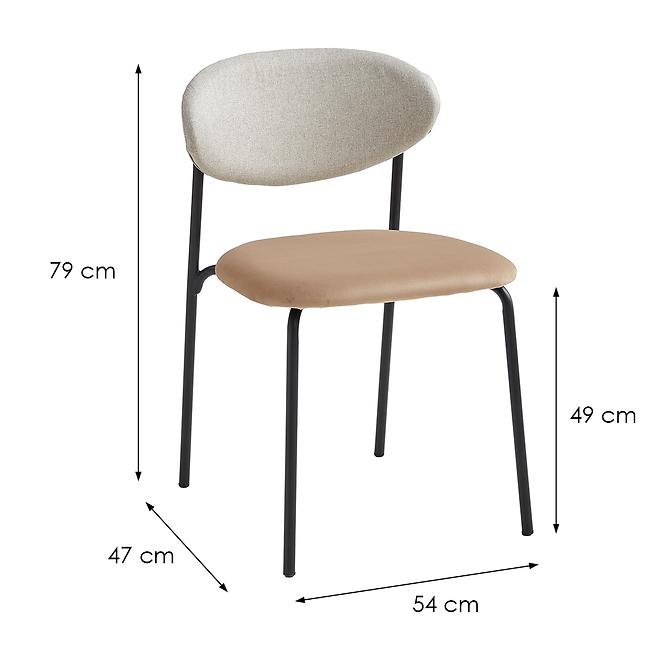 Szék Brianna Dual 11086 szürke/barna,5