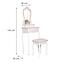 Fésülködő asztal +Taburett Sylvia 012 9512 fehér,2