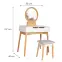Fésülködő asztal +Taburett Sylvia 017 9515 fehér/természetes,2