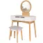 Fésülködő asztal +Taburett Sylvia 017 9515 fehér/természetes,4