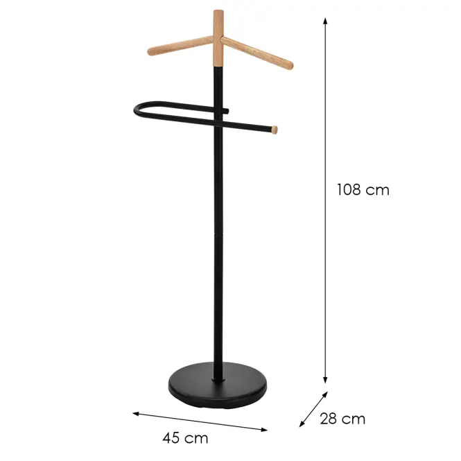 Ruhaállvány GC6679 fekete/tölgy