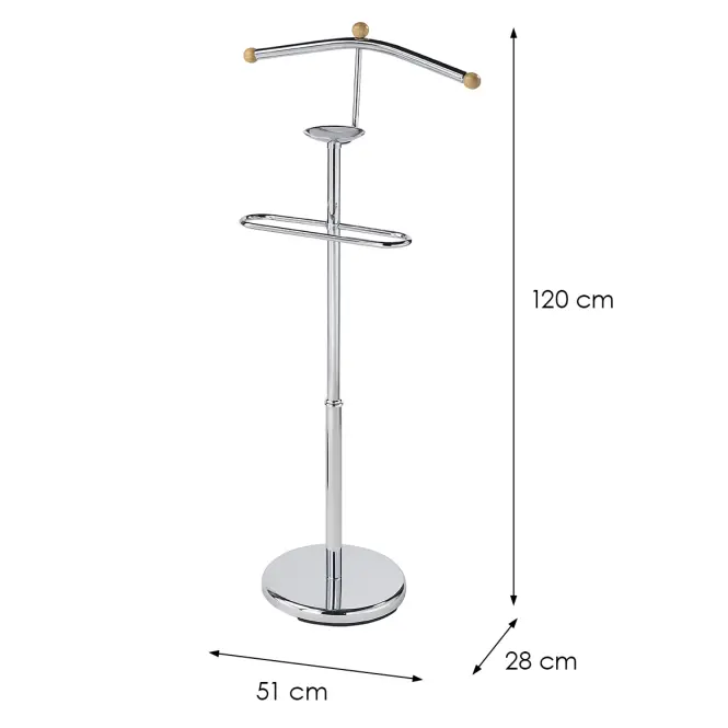 Ruhaállvány GC7503 króm/tölgy,2