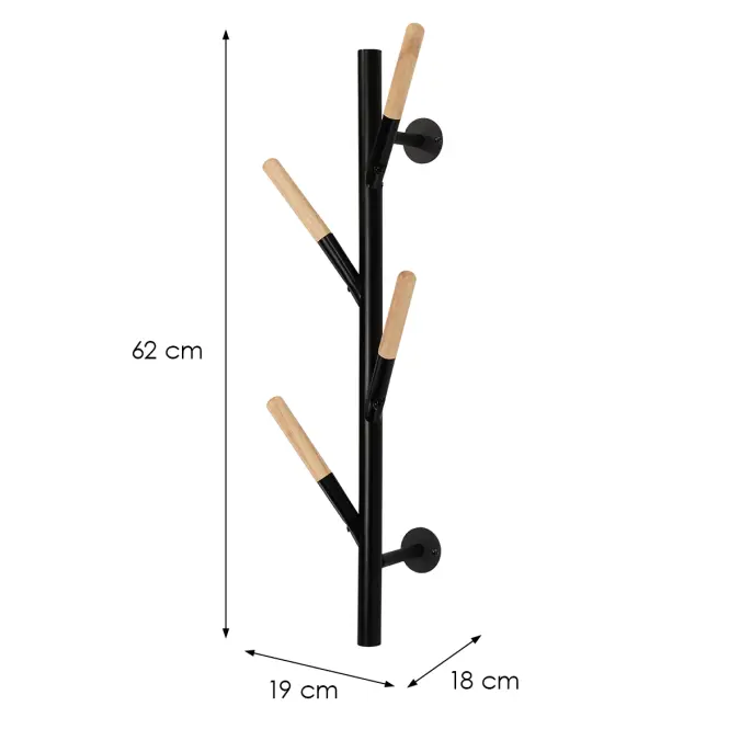 Fali fogas GC5935 fekete/tölgy
