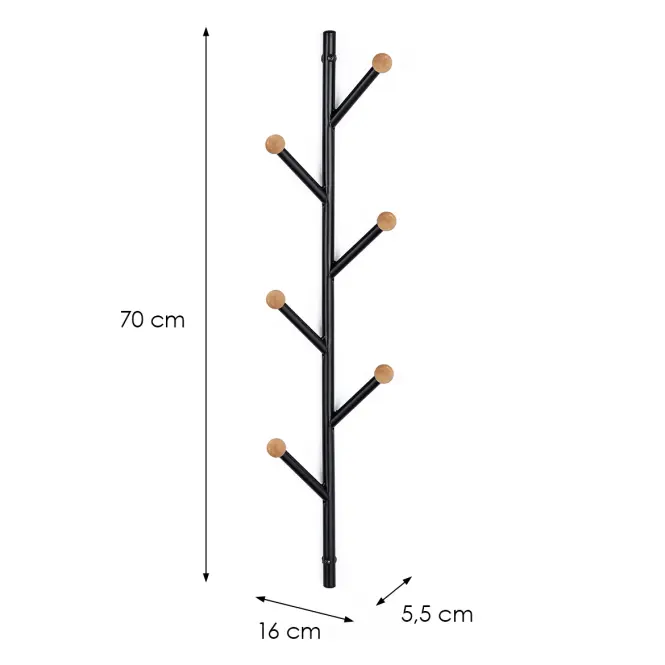 Akasztó fal Gc7139-1 Fekete/Természetes