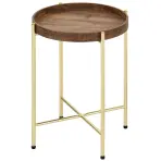 Dohányzóasztal Gc6764 43x43x54 Sárgaréz/Antik