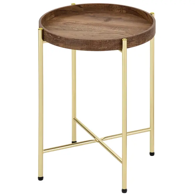 Dohányzóasztal Gc6764 43x43x54 Sárgaréz/Antik