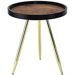 Dohányzóasztal Gc7549 43x43x48 Sárgaréz/Fekete/Antik