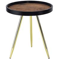 Dohányzóasztal Gc7549 43x43x48 Sárgaréz/Fekete/Antik