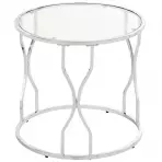 Dohányzóasztal Gc7281 55x55x53 Króm/üveg