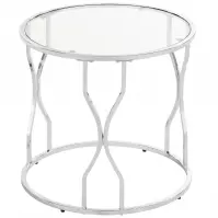 Dohányzóasztal Gc7281 55x55x53 Króm/üveg