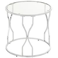Dohányzóasztal Gc7281 55x55x53 Króm/üveg