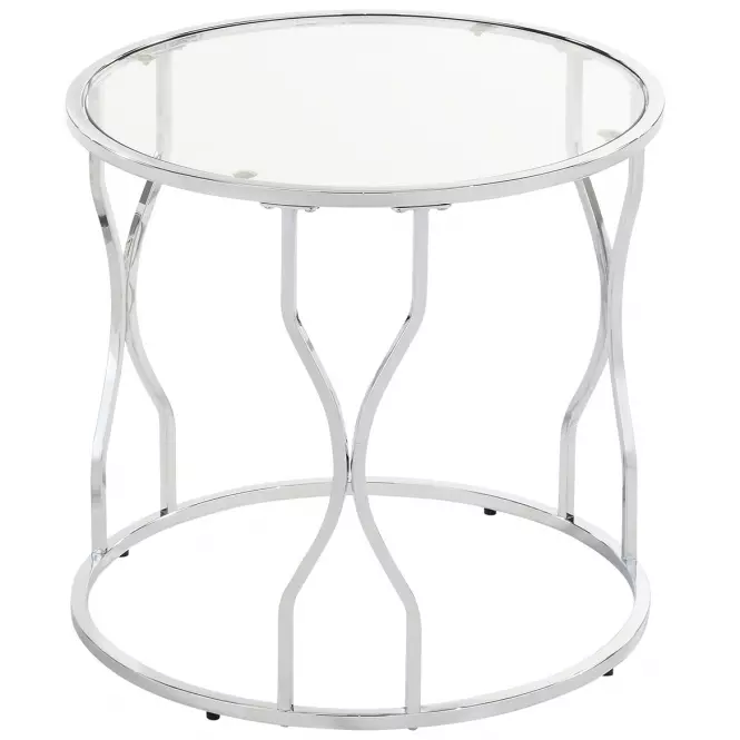 Dohányzóasztal Gc7281 55x55x53 Króm/üveg