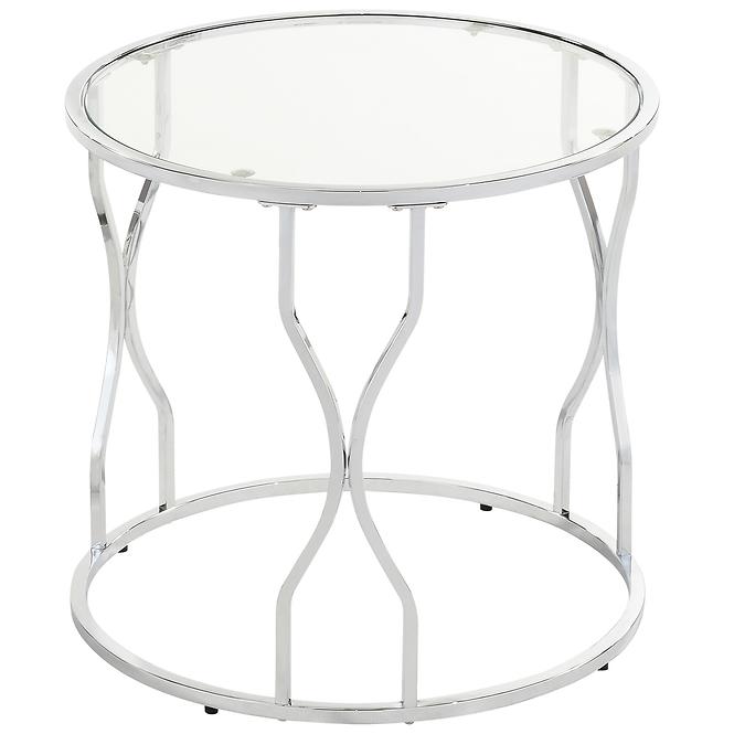 Dohányzóasztal Gc7281 55x55x53 Króm/üveg