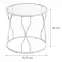 Dohányzóasztal Gc7281 55x55x53 Króm/üveg,2