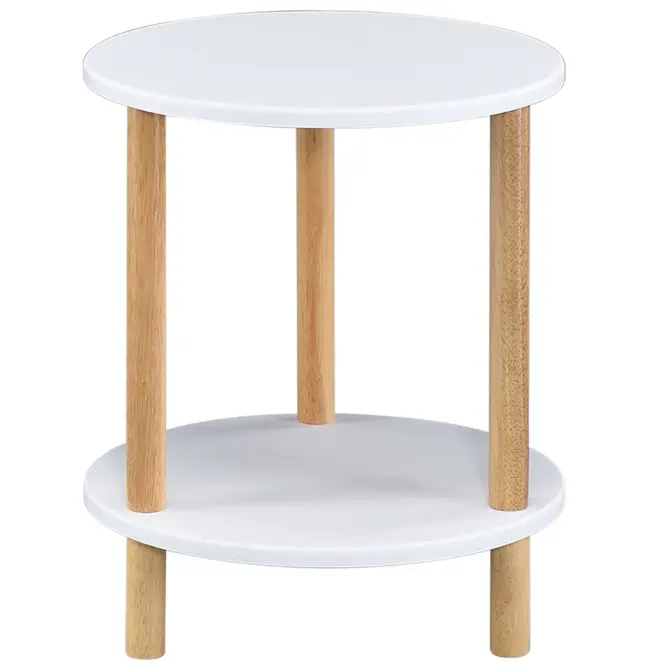 Asztal GC7405 35x35x43 fehér/tölgy