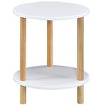Dohányzóasztal Gc7405 35x35x43 Fehér/Természetes