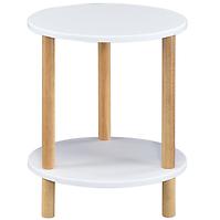 Dohányzóasztal Gc7405 35x35x43 Fehér/Természetes
