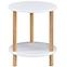 Dohányzóasztal Gc7405 35x35x43 Fehér/Természetes