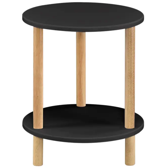 Dohányzóasztal Gc7405 35x35x43 Fekete/Természetes