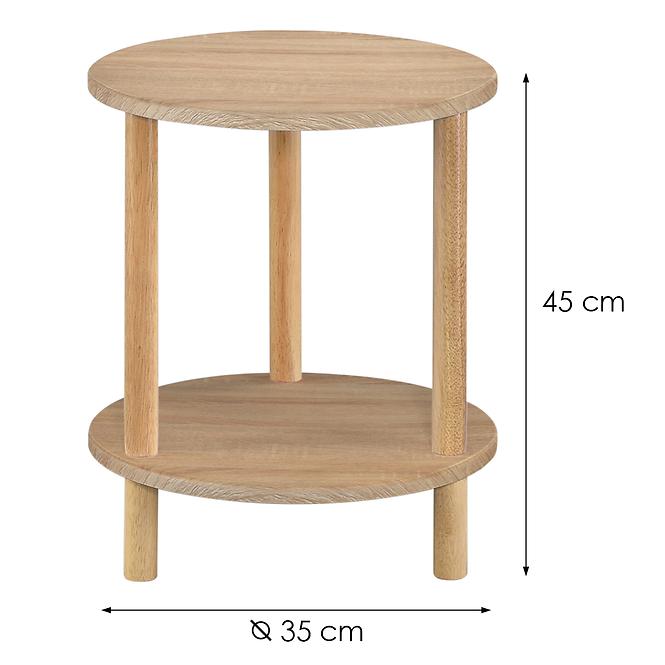Dohányzóasztal Gc7405 35x35x43 Sonoma/Természetes,2