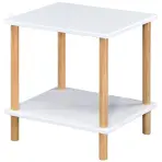 Dohányzóasztal Gc7404 40x40x45 Fehér/Természetes