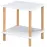 Dohányzóasztal Gc7404 40x40x45 Fehér/Természetes