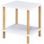 Dohányzóasztal Gc7404 40x40x45 Fehér/Természetes