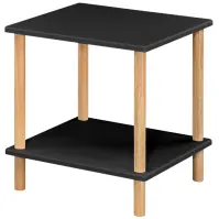 Dohányzóasztal Gc7404 40x40x45 Fekete/Természetes
