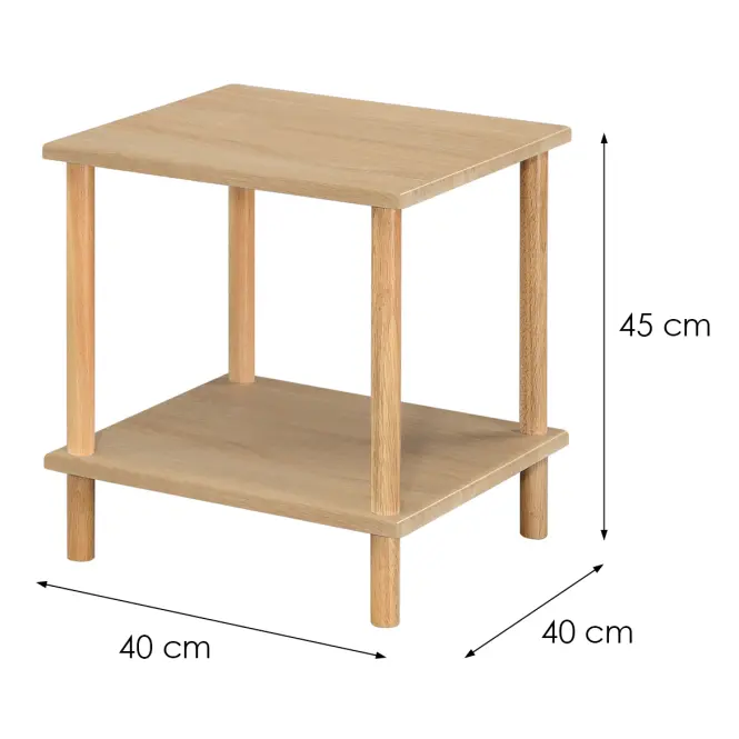 Dohányzóasztal Gc7404 40x40x45 Sonoma/Természetes,2