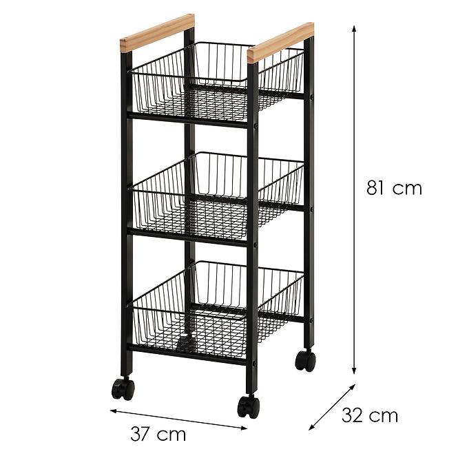 Tárolókosár Gc6010 3 Fekete/Természetes