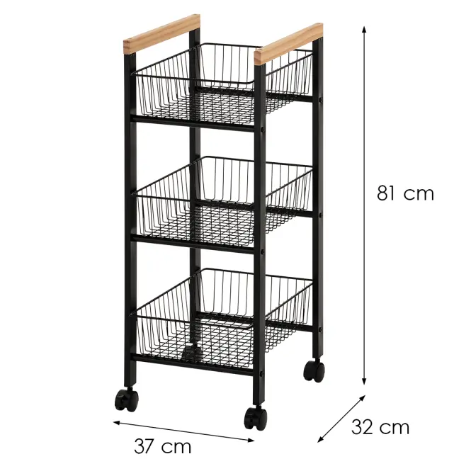 Tárolókosár Gc6010 3 Fekete/Természetes,2
