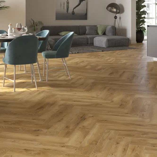 Laminált padlóburkolat tölgy Calpe 8mm AC5 Herringbone WR 66934