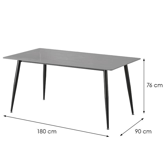 Asztal Camilius 8356 Kerámiai/Fekete