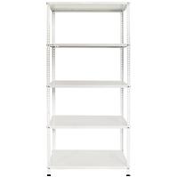 Fém tároló állványok fehér 170x75x30 cm – 5 polccal/40 kg