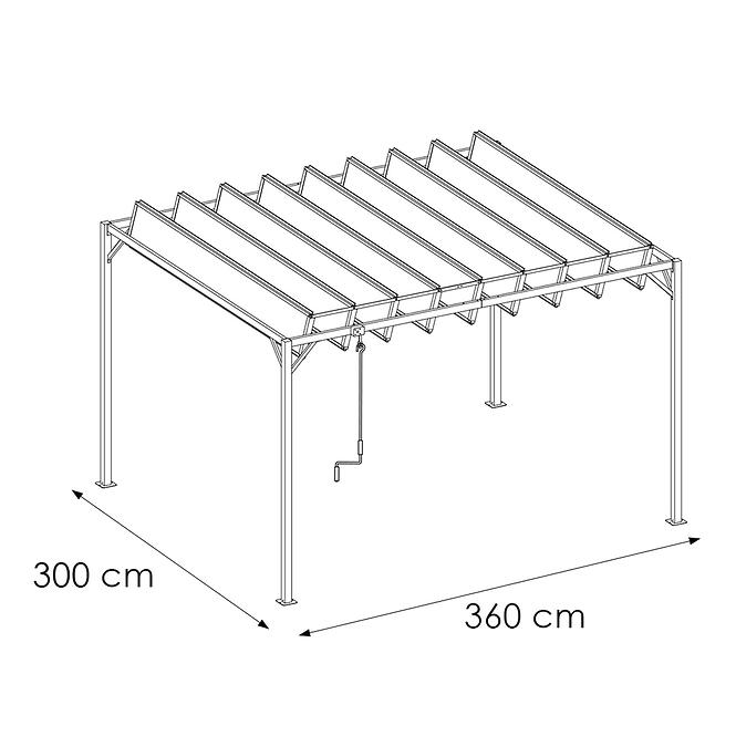 Kerti pavilon YF-3866N 3x3,2m 