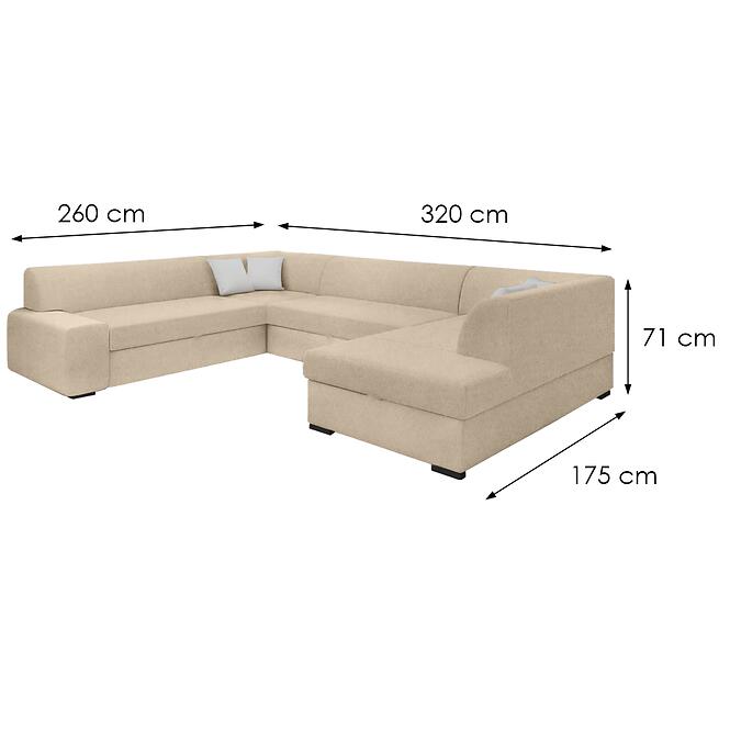 Sarokgarnitúra szett Minos U Cloud 03 jobbos,4