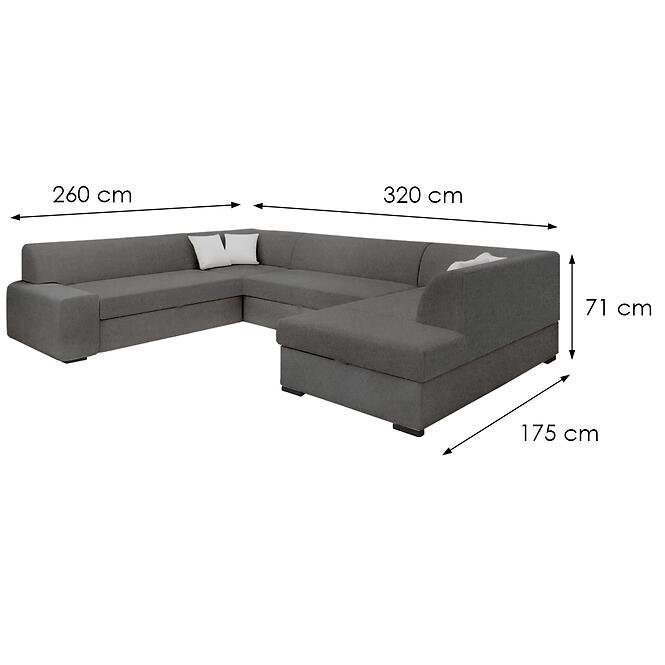 Sarokgarnitúra szett Minos U Cloud 91 jobbos,4