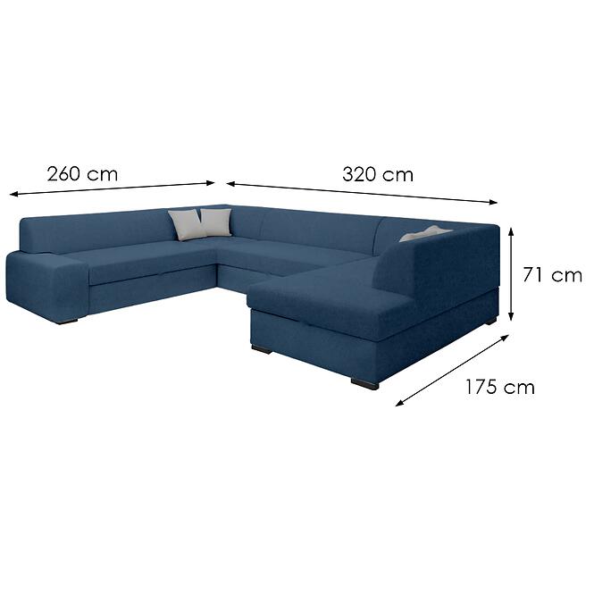 Sarokgarnitúra szett Minos U Cloud 74 jobbos,4