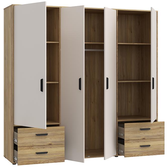 Szekrény Mokkaro Moks841-M802 Homok/tölgy Mauvella,4