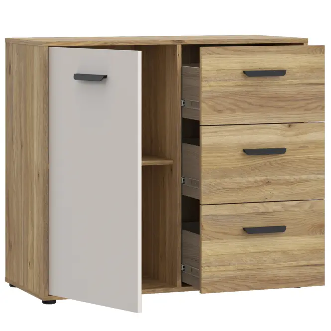 Komód Mokkaro Mokk221l-M802 Homok/tölgy Mauvella