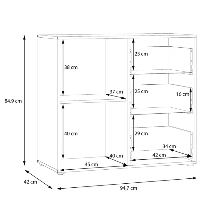 Komód Mokkaro Mokk221l-M802 Homok/tölgy Mauvella