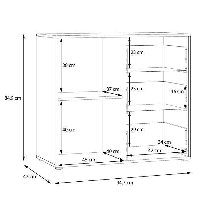Komód Mokkaro Mokk221l-M802 Homok/tölgy Mauvella