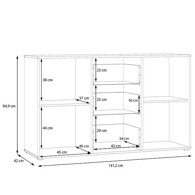 Komód Mokkaro Mokk231-M802 Homok/tölgy Mauvella,5