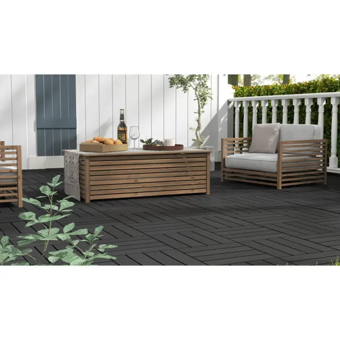 Wpc terasz platform Antracit- felülete faipari 300x300