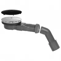 Zuhanylefolyó slim Ø 90 mm két fedéllel matt fekete/ezüst 30724458