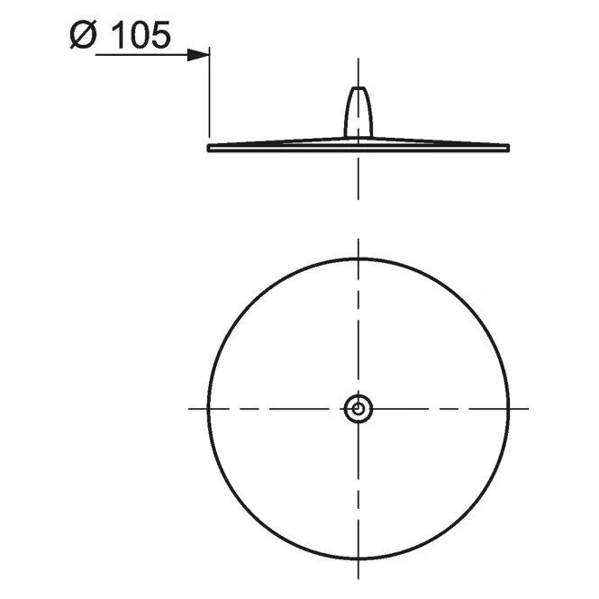 Univerzális dugó Frisby Ø 110 mm fehér (39222501),2