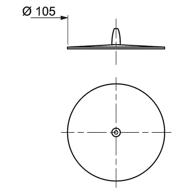 Univerzális dugó Frisby Ø 110 mm fehér (39222501),2