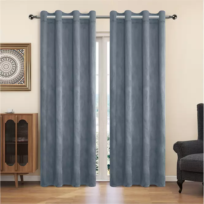 Függöny karikákkal YC11932/200G/023/140x250 cm szürke